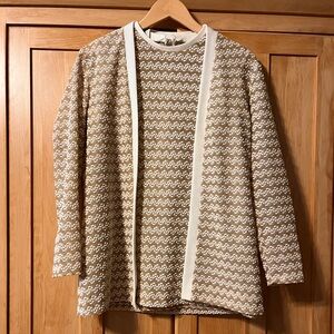 Sears Fashion 70’s 2 Piece Metallic Sweater Set